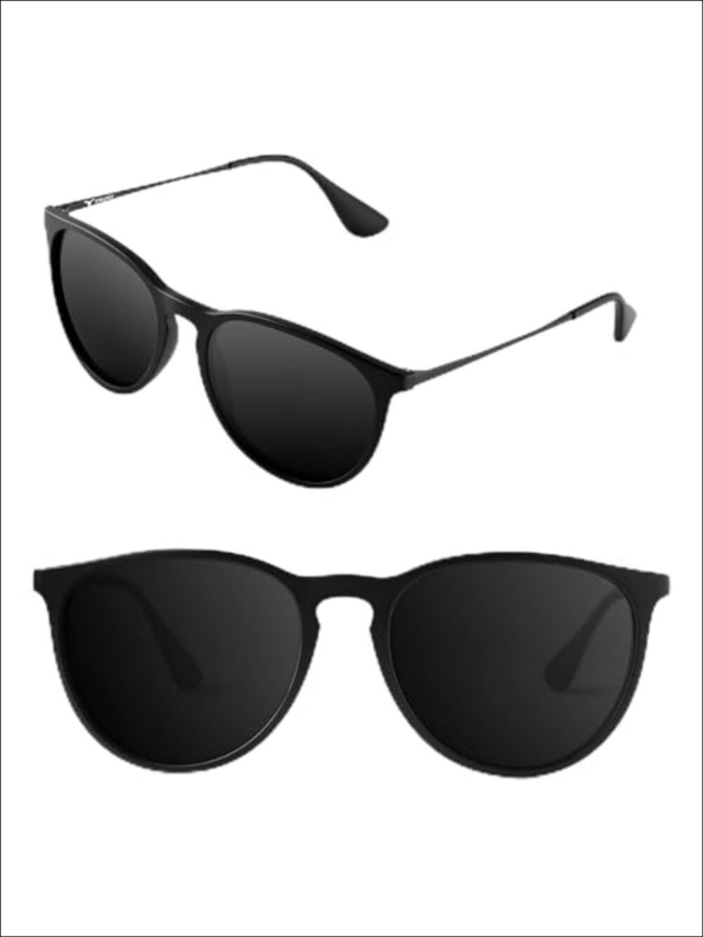 Retro Round Polarized Sunglasses UV400 Unisex Adult Full Frame